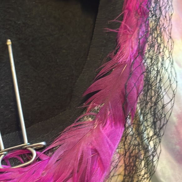 Vintage veil feather hat - Picture 6 of 8